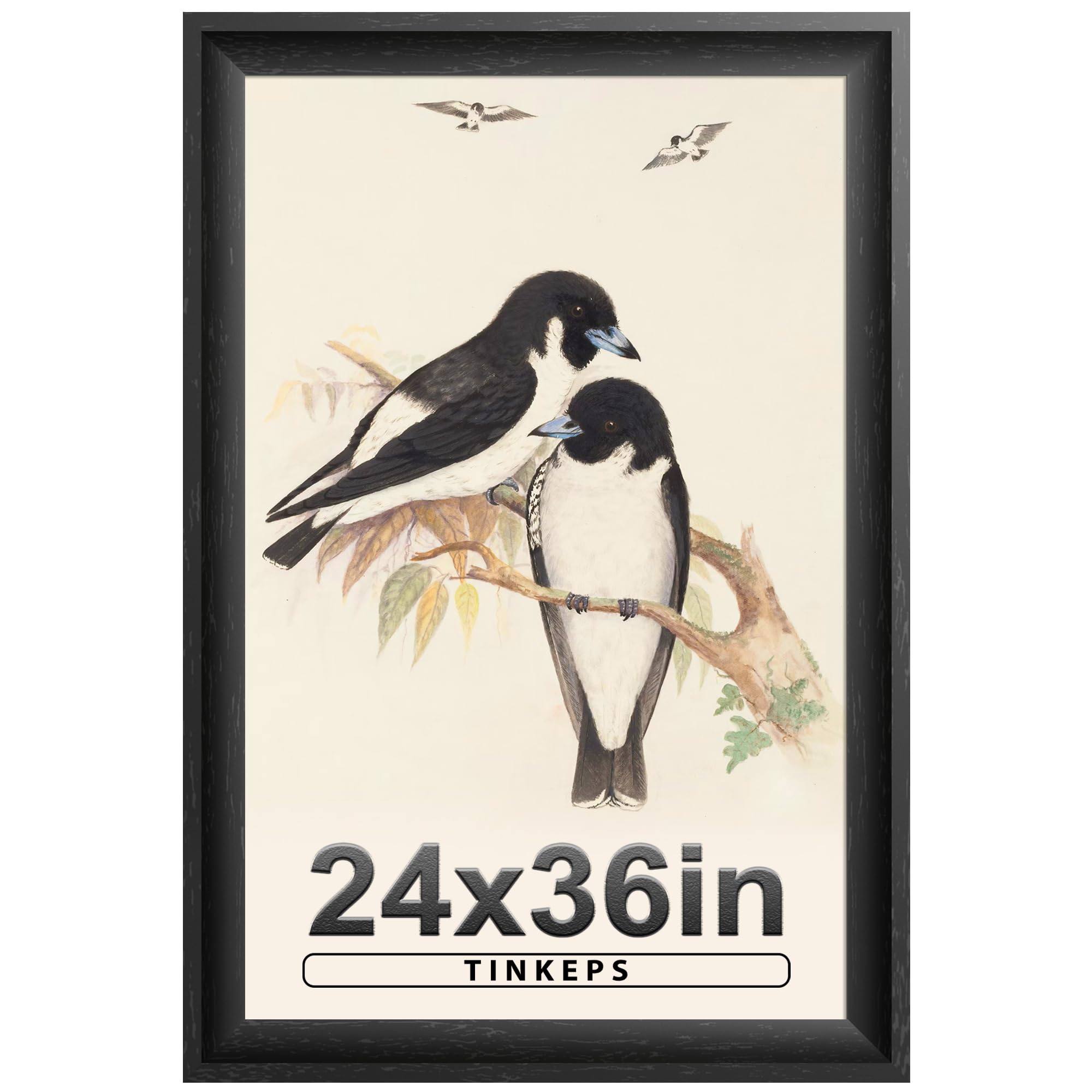 Tinkeps 24x36 poster frame with curved edges enhances wall decor and versatility