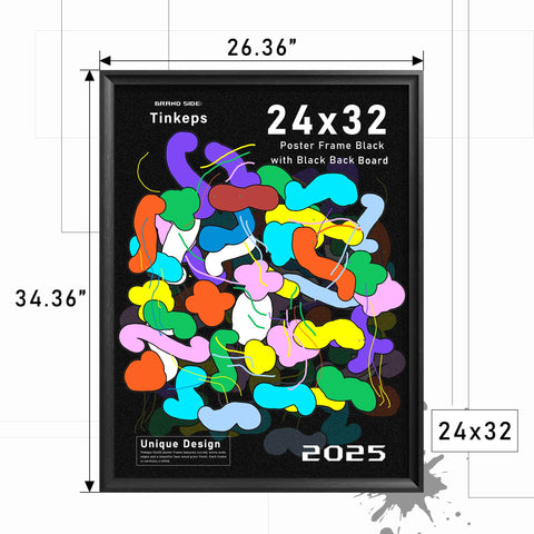 Tinkeps curved, extra-wide edges on poster frame
