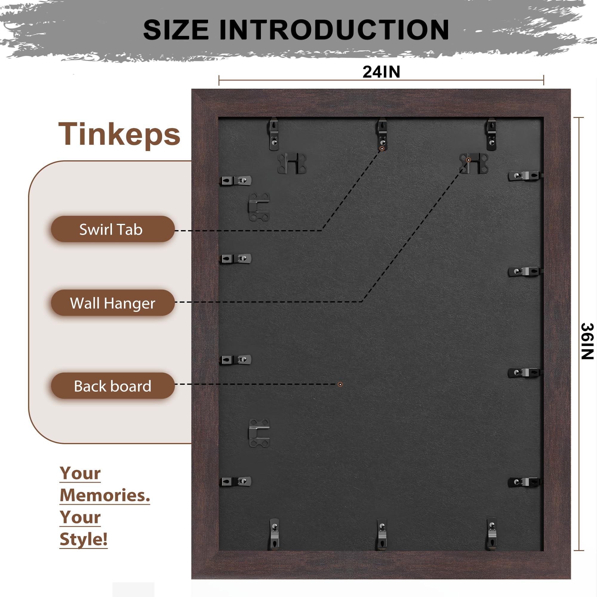 Engineered wood construction provides sturdy support for artwork.