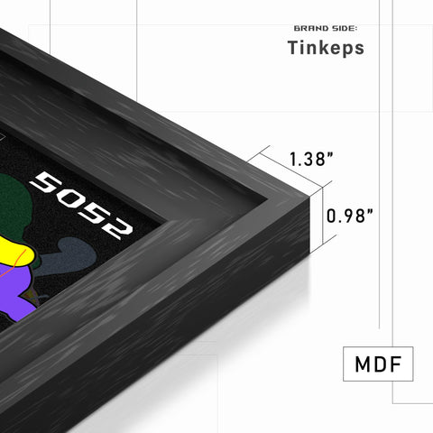Tinkeps MDF black backing frame supports prints securely
