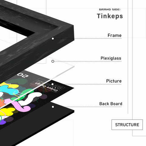 Tinkeps wood grain finish adds warmth to any art or portrait display