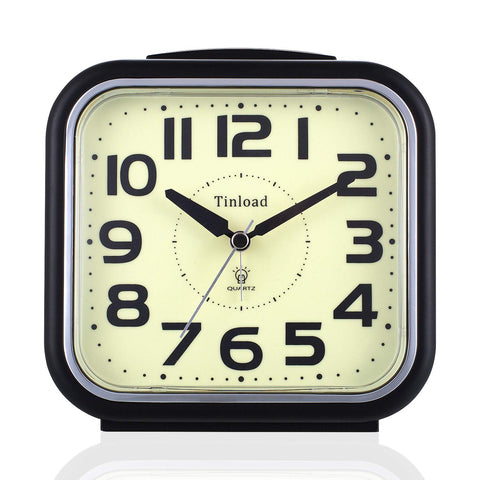 Tinload large analog clock with silent operation and bold digits for easy reading