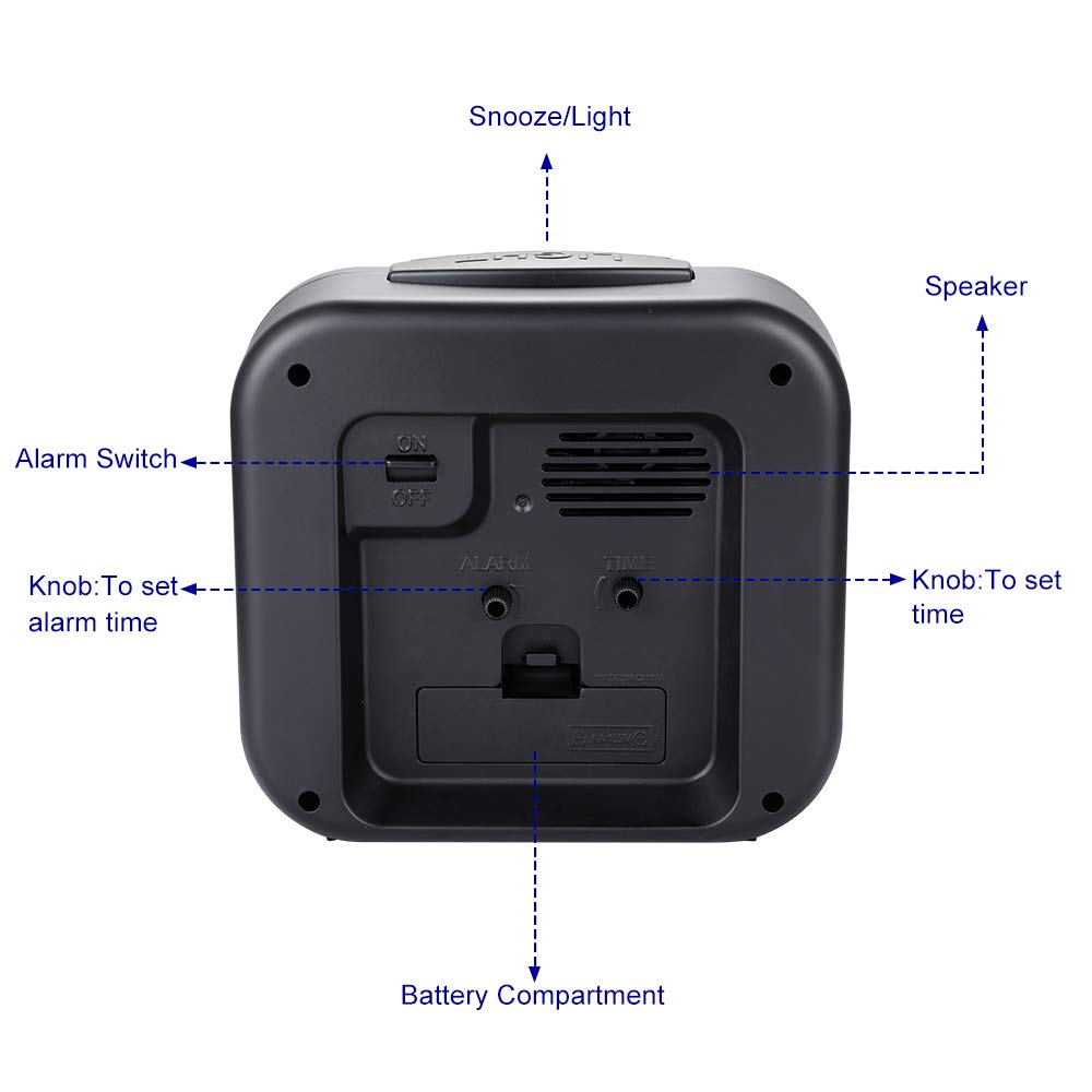 Tinload top snooze and manual light button for on-demand visibility