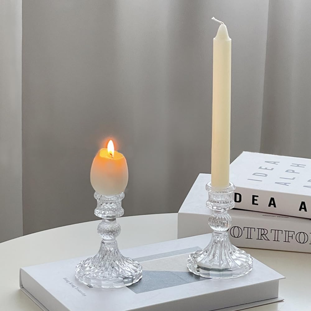 TinMix diamond-groove candle holder adds subtle texture and sparkle.
