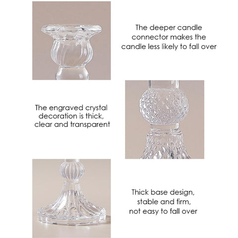TinMix wedding table centerpiece in clear glass enhances romance and ambient lighting.