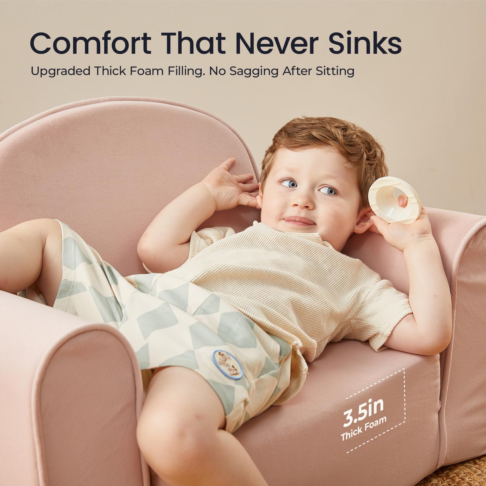 Tiny Land soft fabric cover yields cozy seating for playtime