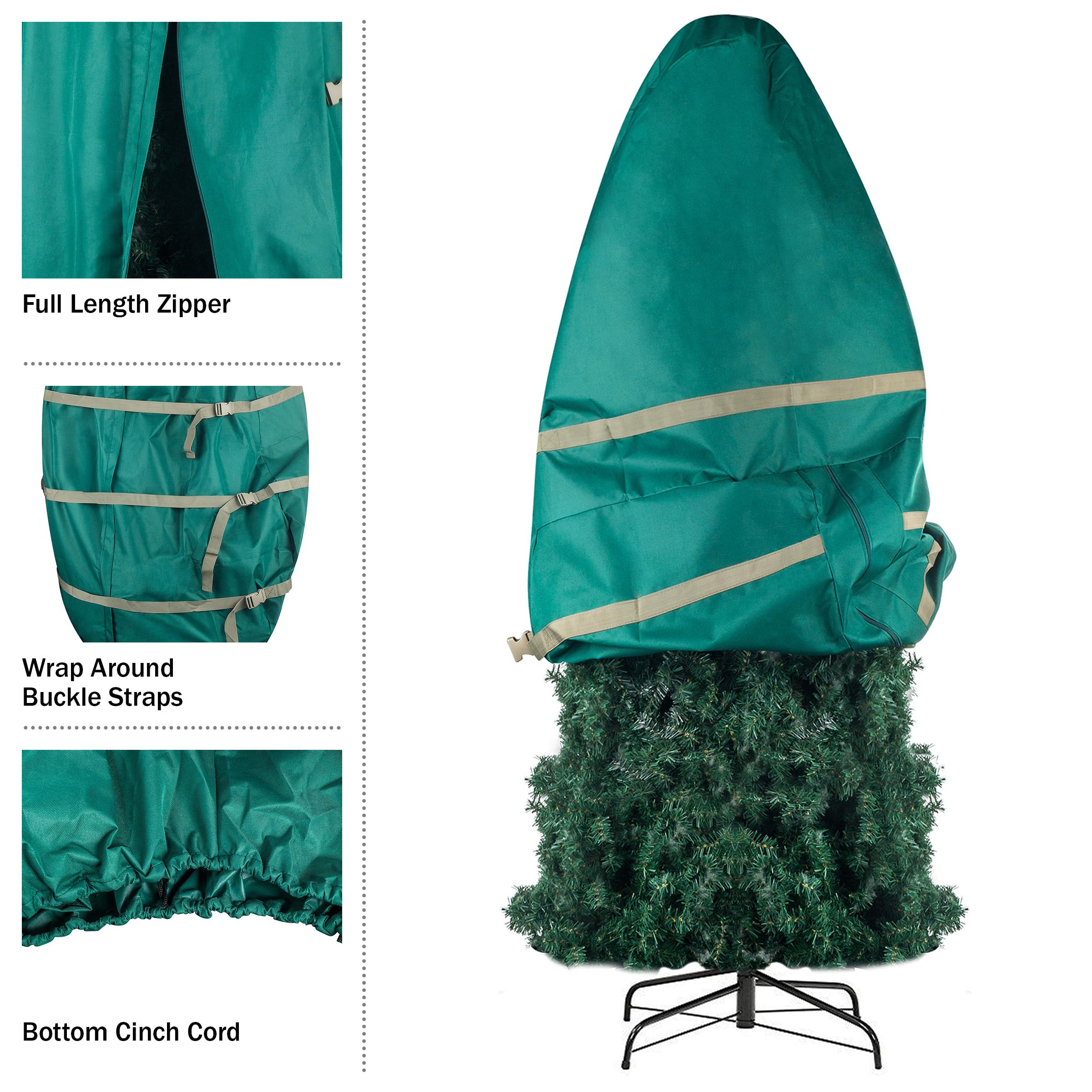 Tiny Tim Totes full-length zipper enables easy drape and removal.