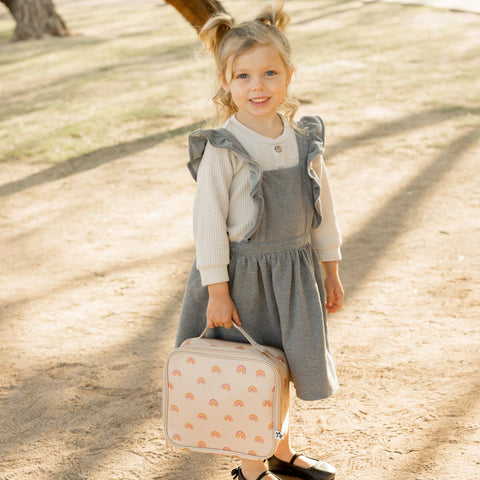 Tiny Twinkle lunch box mess-proof fabric close-up emphasizing durability.