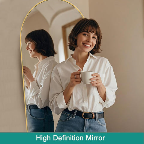 TinyTimes wall-mounted mirror setup showing space-saving design
