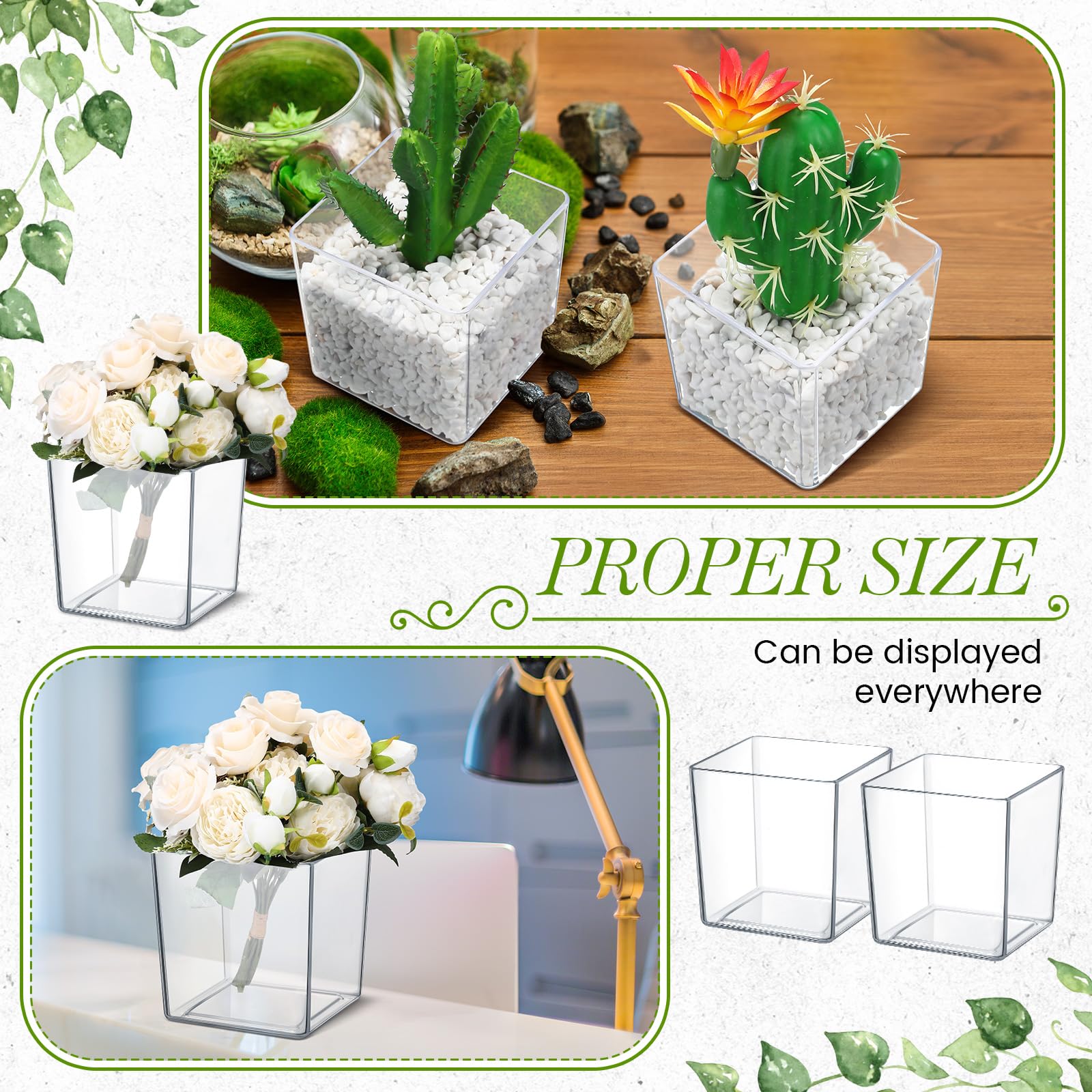 Tioncy centerpiece ideas with vases for desks and shelves.