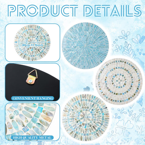 Tioncy handmade hanging shell plates with hooks for easy display