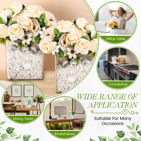 Tioncy square vase set enhances wedding or event table decor.
