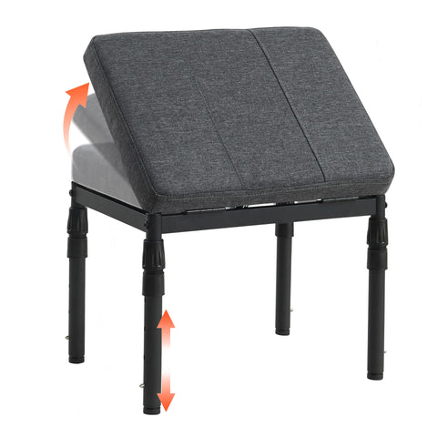 TIOPGHAD adjustable ottoman pouf with four height positions for customizable comfort.