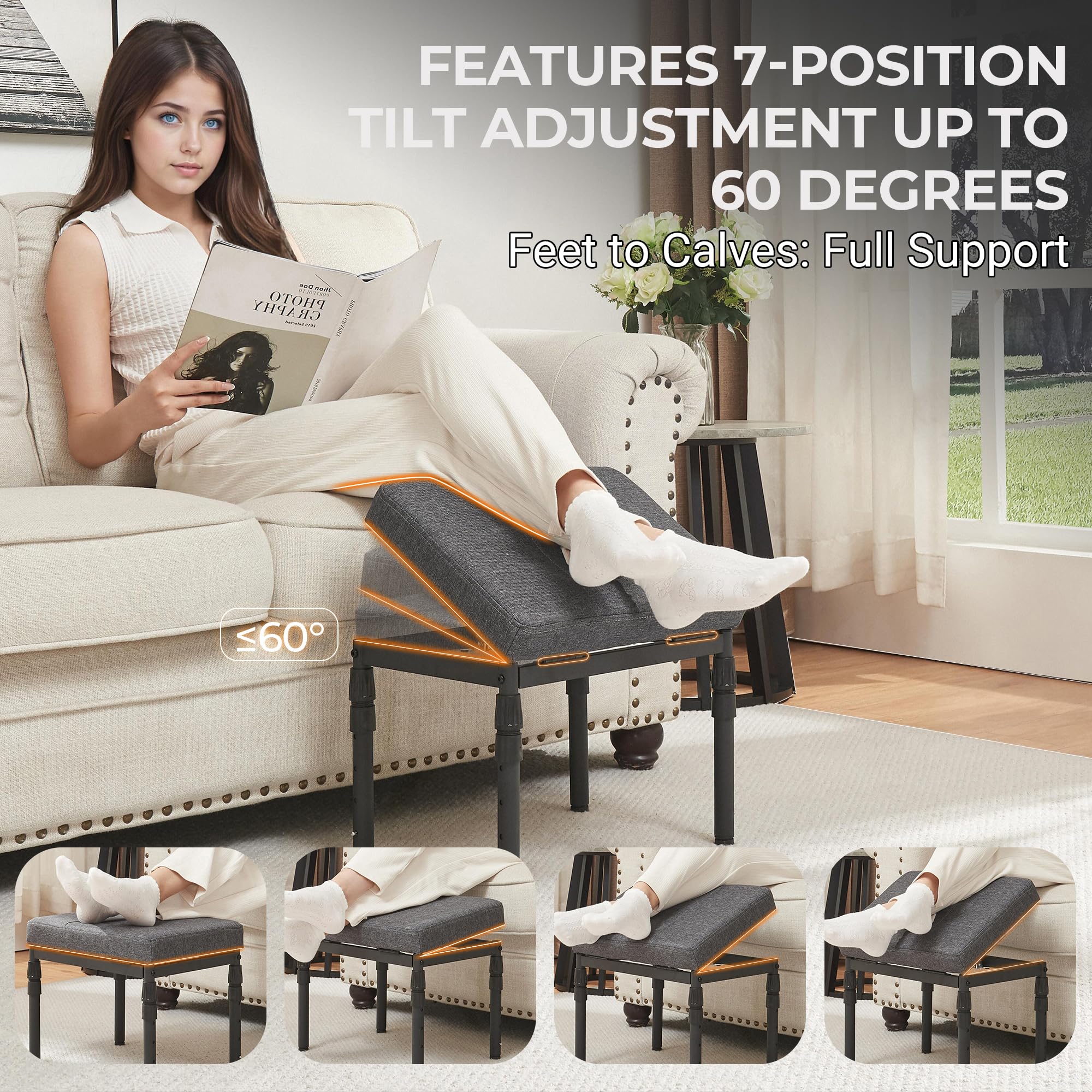 TIOPGHAD plush 2.36 inch cushion delivers lasting support.