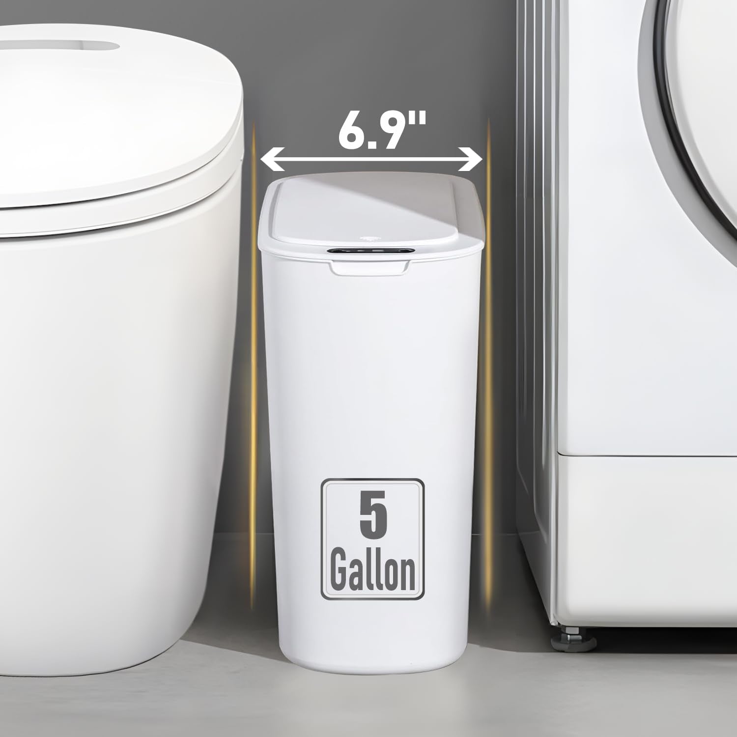 TIPGO motion sensor trash can lid open for hands-free waste disposal