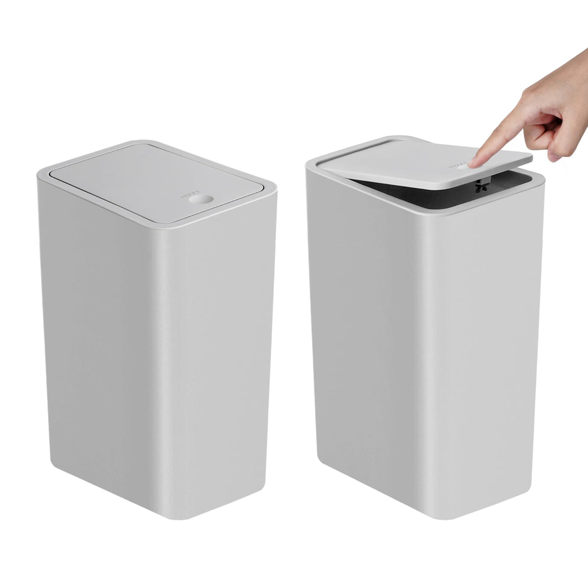 TIPGO 10L bathroom trash can with lid fits narrow spaces.