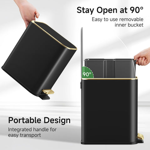 TIPGO inner-slot keeps trash bags secure for tidy disposal.