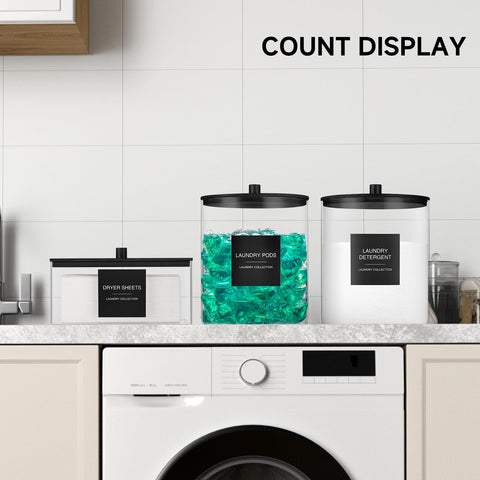 TIPGO minimalist labels fit a clean, modern laundry space.