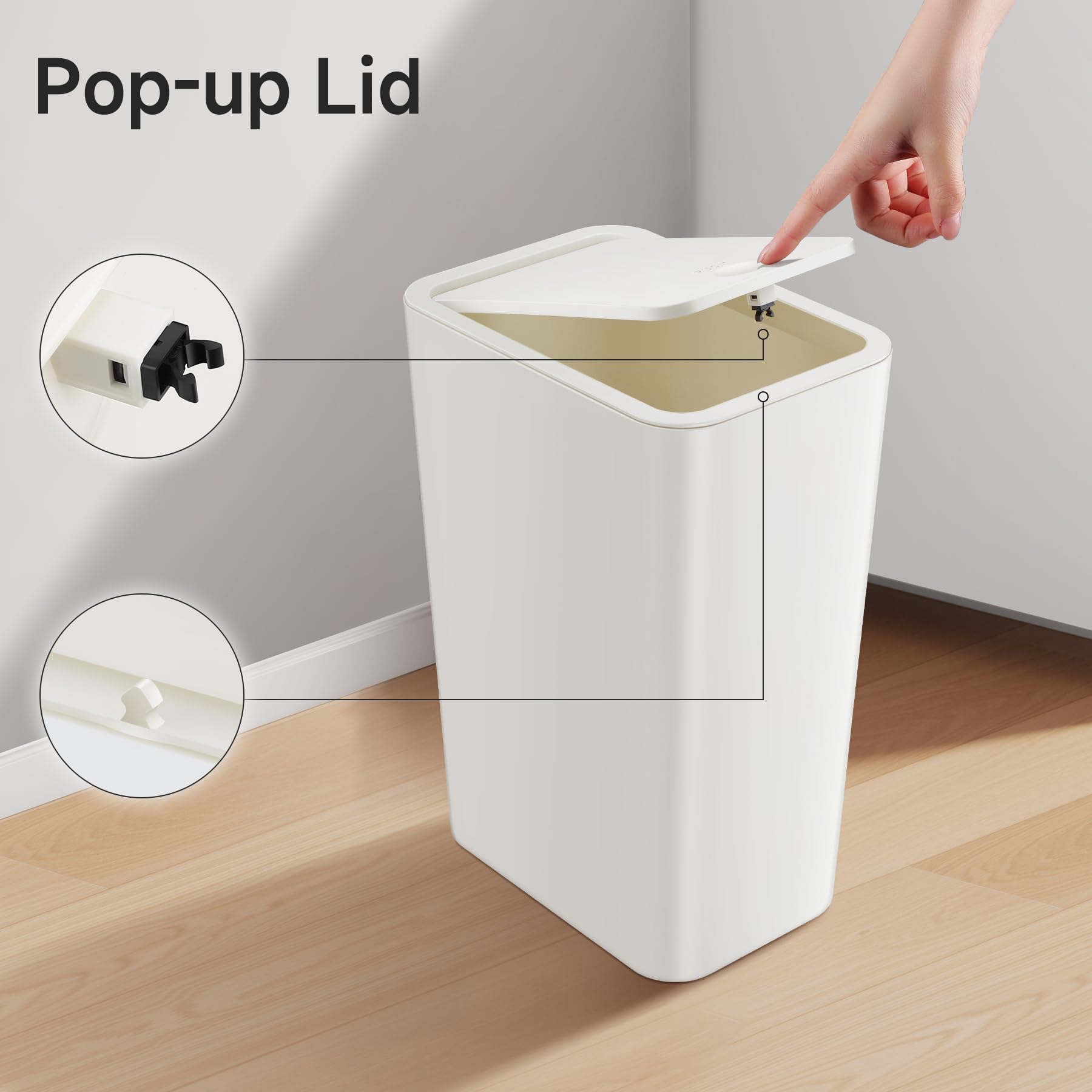 TIPGO modern white can enhances any decor