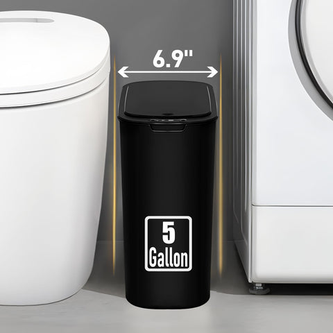 TIPGO black modern trash can for bathroom or office