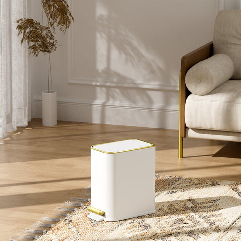 TIPGO slim white bin ideal for bathrooms and offices
