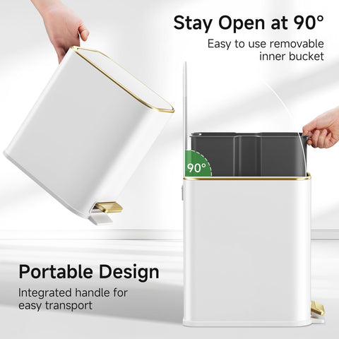 TIPGO removable inner bucket for easy cleaning and bag changes