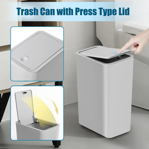 TIPGO removable lid bin simplifies bag changes.