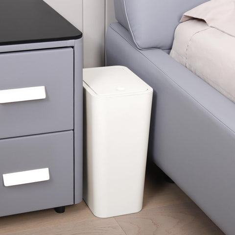 Tipgo slim trash can fits narrow kitchen spaces and countertops.