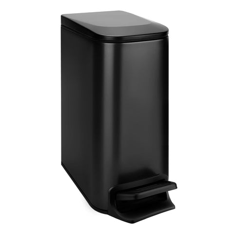 TIPGO Slim trash can with lid soft close for silent operation in tight spaces.