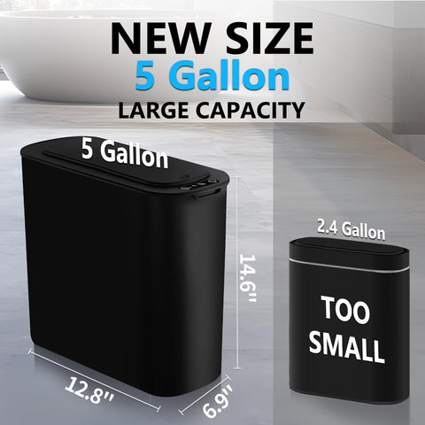TIPGO slim 5-gallon waste can fits narrow spaces