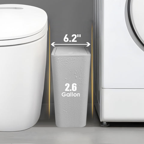 TIPGO slim corner-fit trash bin saves room in tight spaces.