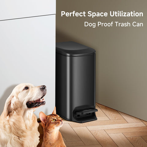 TIPGO Slim bin suitable for kitchen, bedroom, and workspace tasks.
