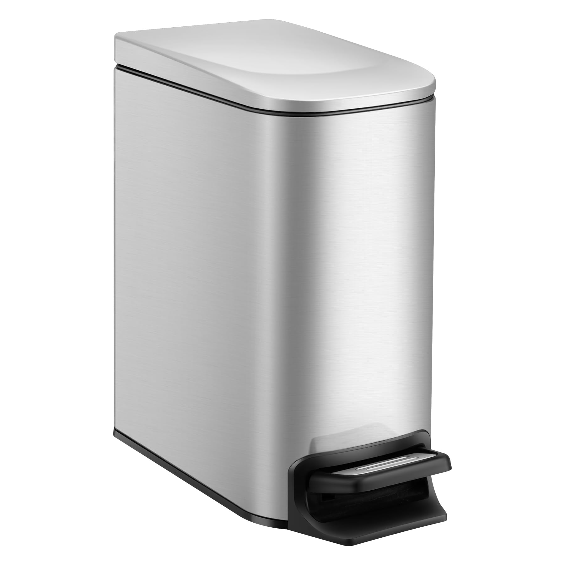 TIPGO slim trash can with lid soft-close, quiet operation for any room.