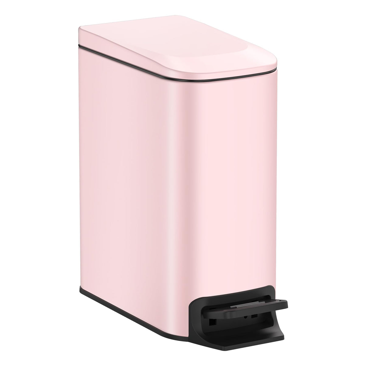 TIPGO Slim Trash Can with lid soft close for quiet operation in small spaces