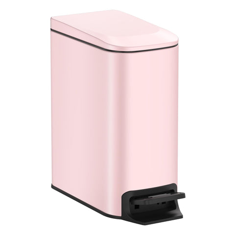 TIPGO Slim Trash Can with lid soft close for quiet operation in small spaces