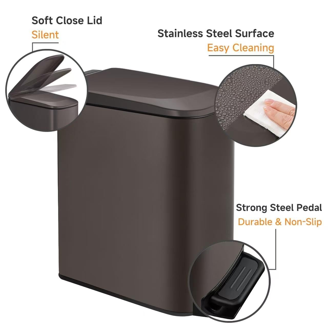 TIPGO Slim odor-seal feature helps contain smells and keep spaces fresh.