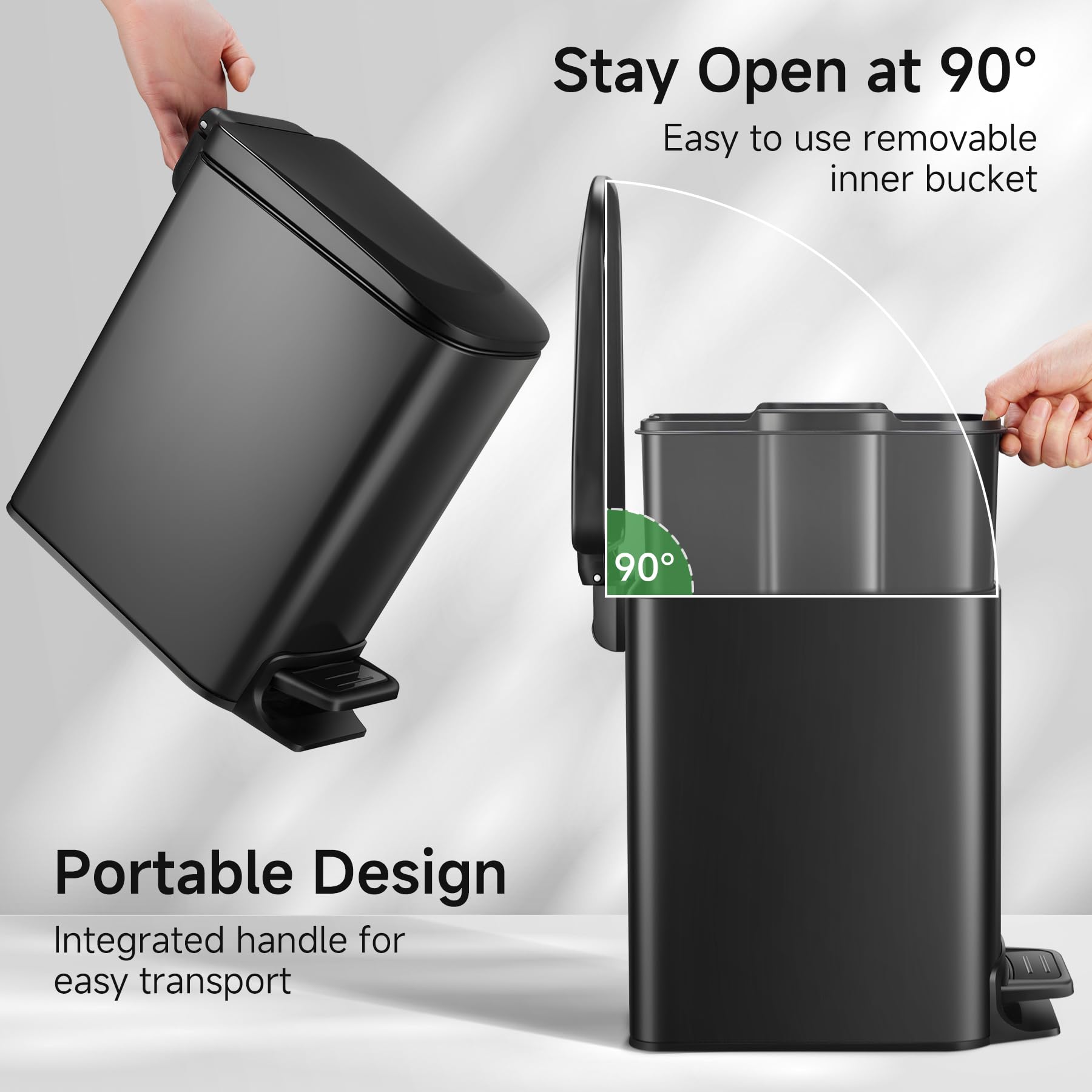 TIPGO Slim trash can pedal provides durable, smooth action for daily use.