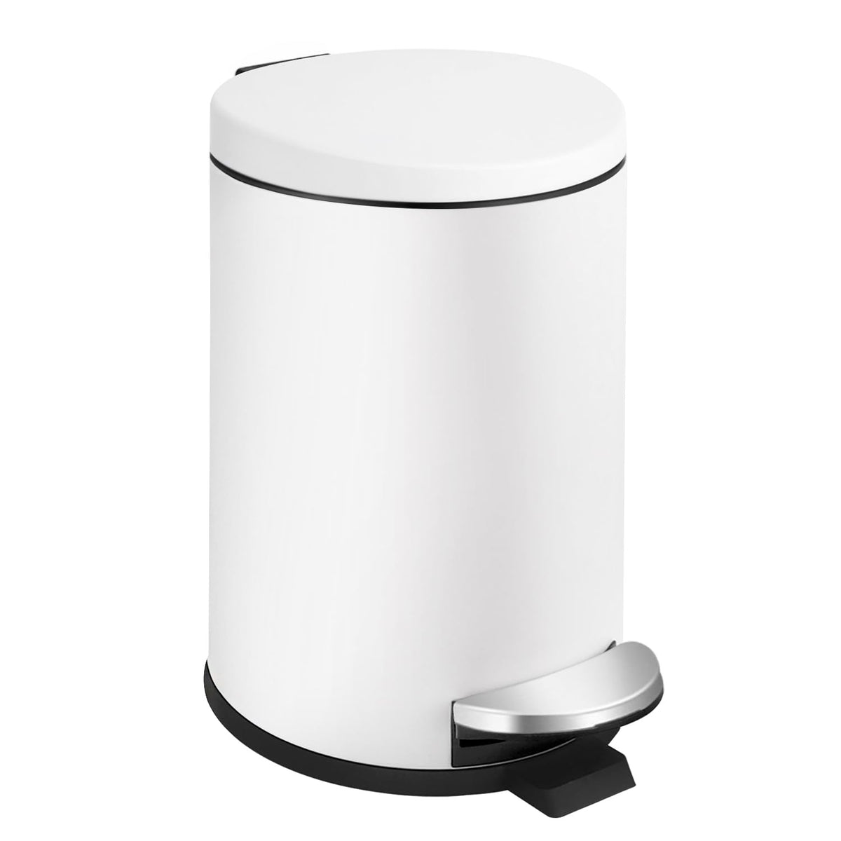 TIPGO small trash can with lid soft close for quiet bathroom use