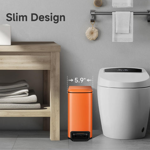 TIPGO soft-close lid with stay-open feature for easy disposal.