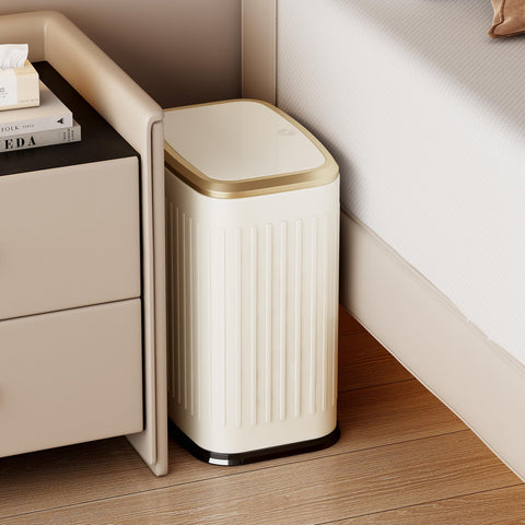 TIPGO space-saving trash can fits behind toilet or desk