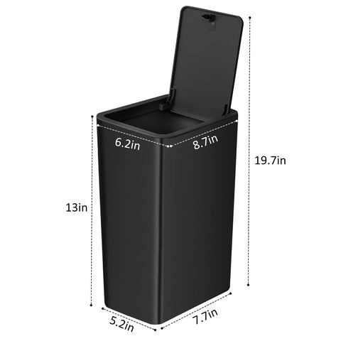 TIPGO corner-fit trash bin saves space in kitchen and bedroom