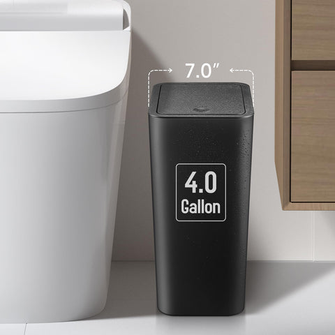 TIPGO trash can with removable lid allows easy bag changes and cleaning