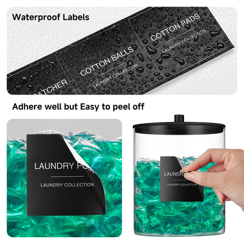 TIPGO 27 waterproof labels collection helps keep shelves clearly organized