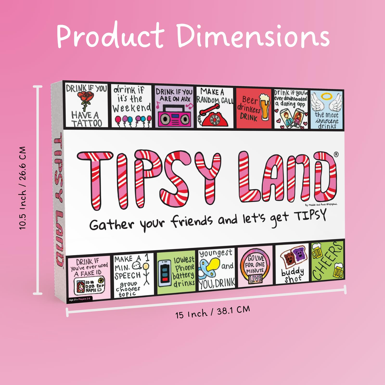 TIPSY LAND Original Edition dice and pieces enable quick setup.