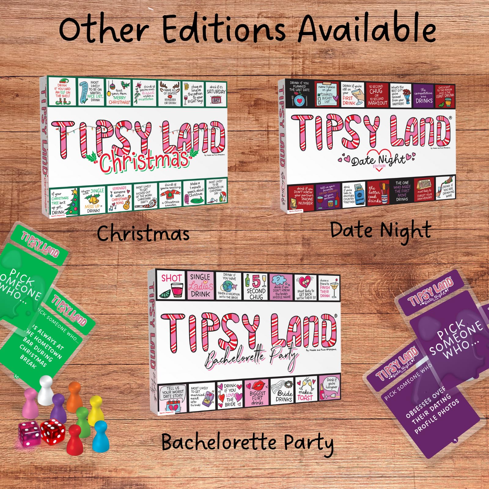 TIPSY LAND Original Edition game night action captures lively entertainment.