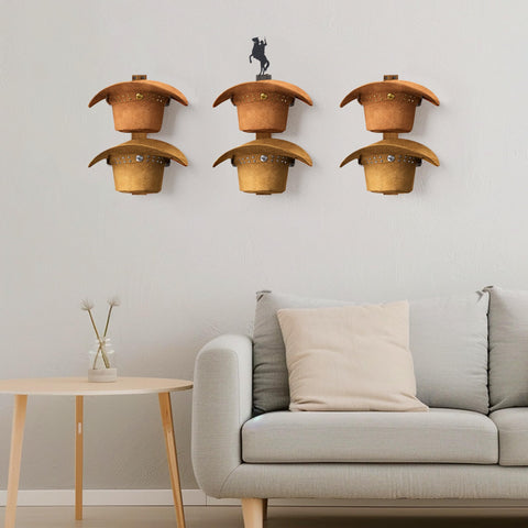 Holds up to six hats without crowding floors or shelves