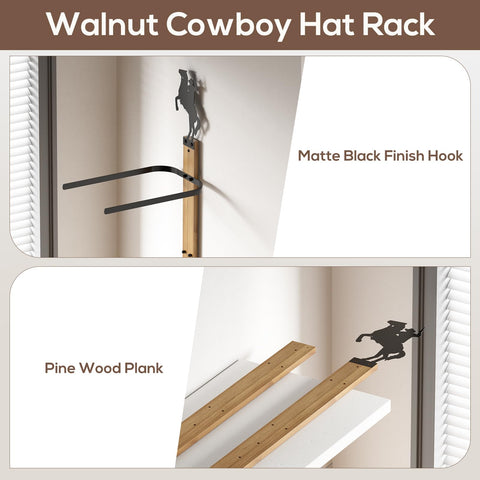 Modular hat rack layout option for customized wall decor