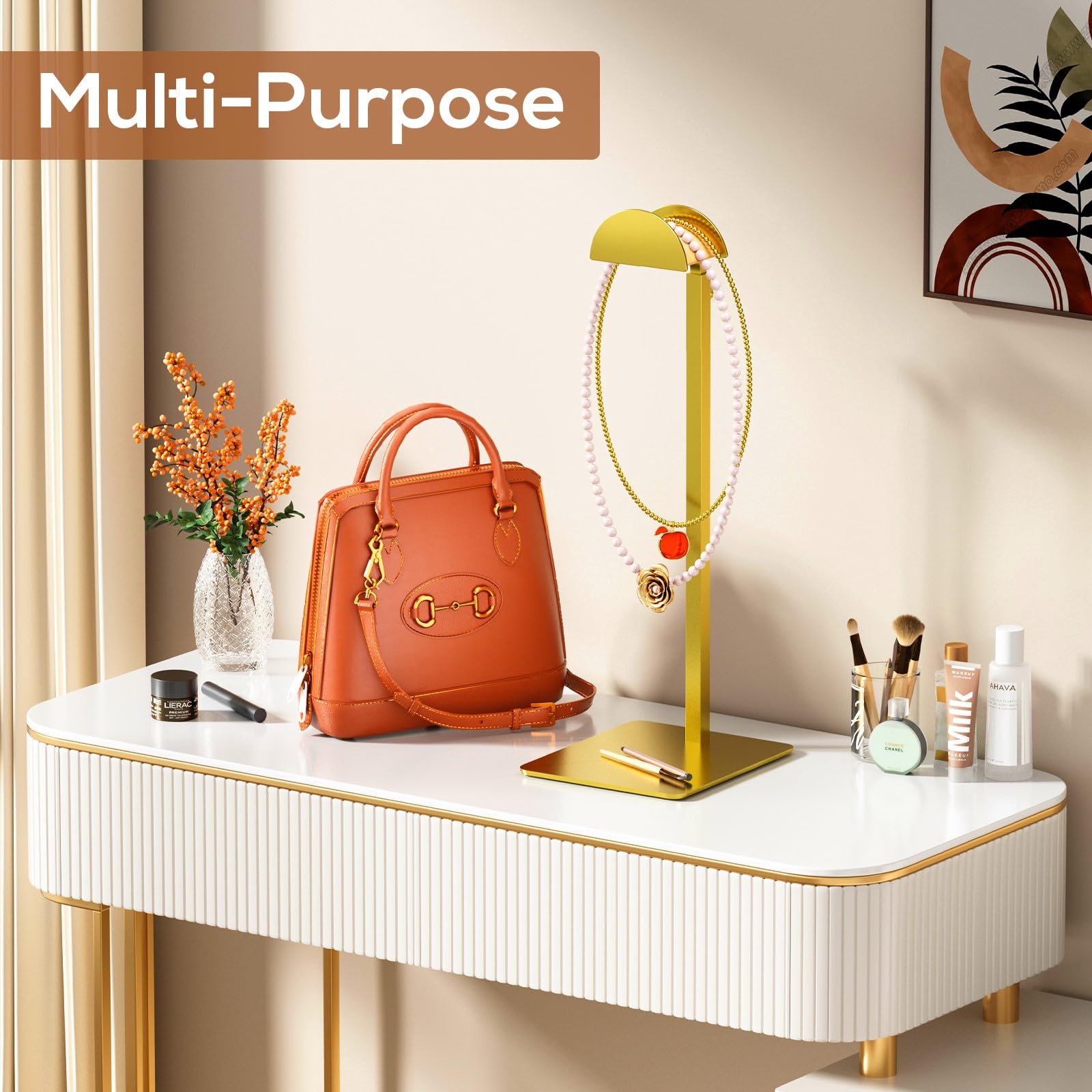TipsyTree compact vertical design saves shelf space on closets and vanities.