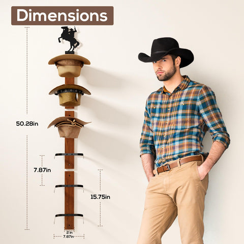 TIPSYTREE wall-mount hat rack with screws ensures secure installation into studs
