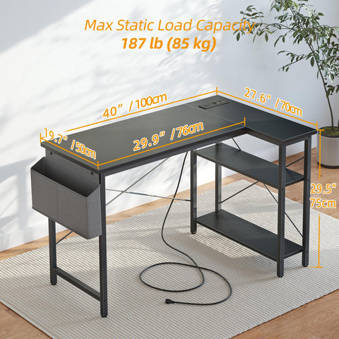 TIQLAB corner desk saves space in small rooms with a smart fit